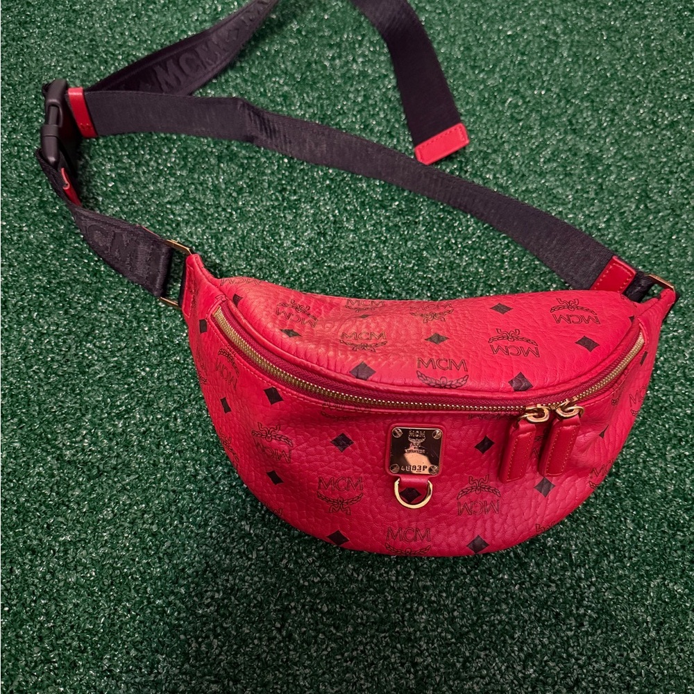 MCM Red Belt Bag